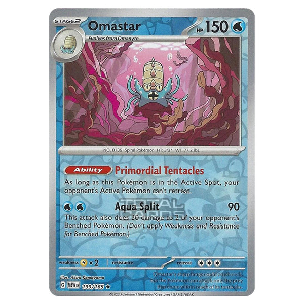 omastar pokemon card Pokemon - Scarlet & Violet - 151 - Omastar - 139/165