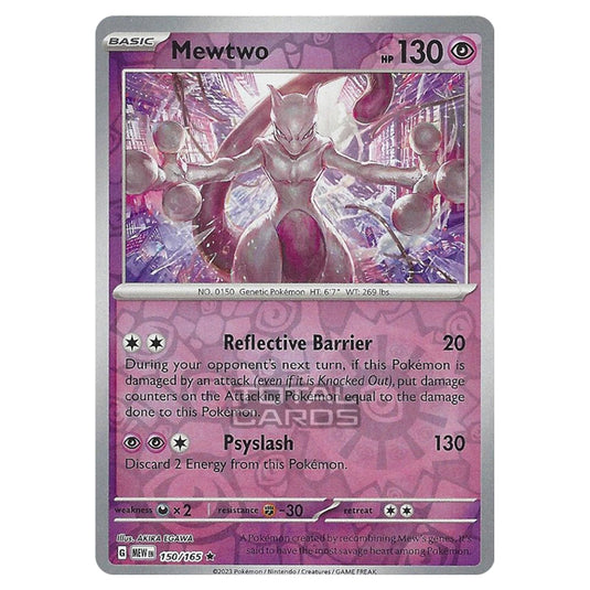 Pokemon - Scarlet & Violet - 151 - Mewtwo - 150/165 - (Reverse Holo) Pokemon - Scarlet & Violet - 151 - Mewtwo - 150/165 - (Reverse Holo)