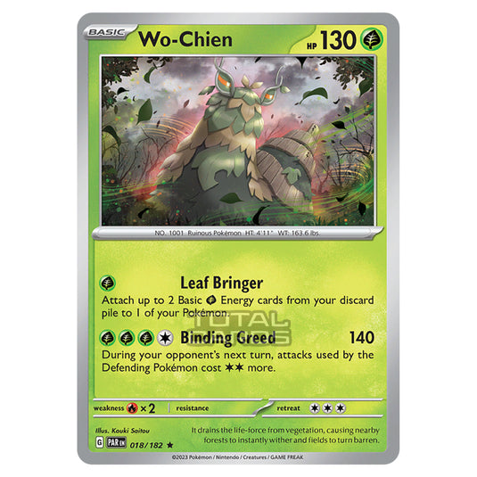 Pokemon - Scarlet & Violet - Paradox Rift - Wo-Chien - 018/182 Pokemon - Scarlet & Violet - Paradox Rift - Wo-Chien - 018/182