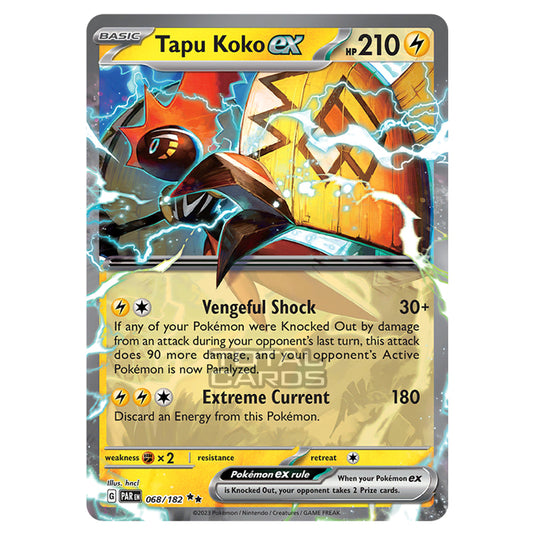 Pokemon - Scarlet & Violet - Paradox Rift - Tapu Koko ex - 068/182