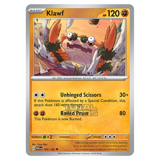 Pokemon - Scarlet & Violet - Paradox Rift - Klawf - 105/182