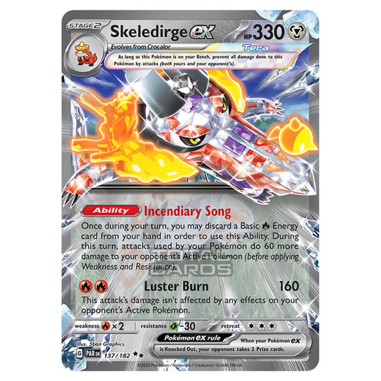 Pokemon - Scarlet & Violet - Paradox Rift - Skeledirge ex - 137/182