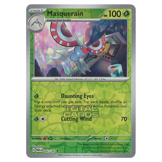 Pokemon - Scarlet & Violet - Paradox Rift - Masquerain - 002/182 - (Reverse Holo)