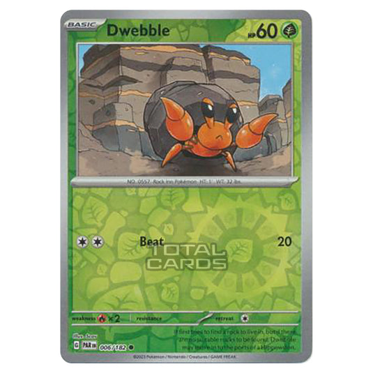 Pokemon - Scarlet & Violet - Paradox Rift - Dwebble - 006/182 - (Reverse Holo)