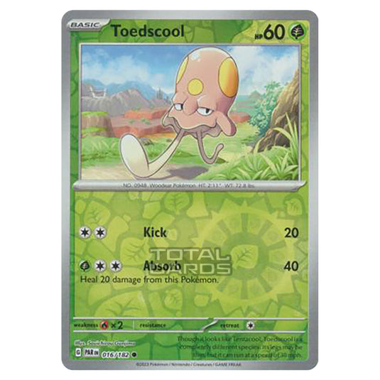 Pokemon - Scarlet & Violet - Paradox Rift - Toedscool - 016/182 - (Reverse Holo)