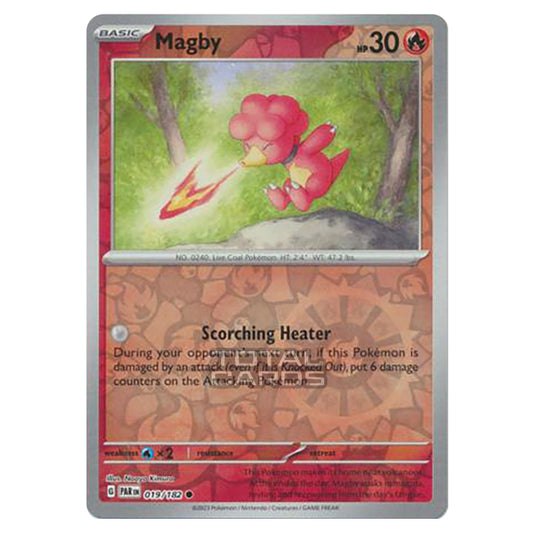 Pokemon - Scarlet & Violet - Paradox Rift - Magby - 019/182 - (Reverse Holo)