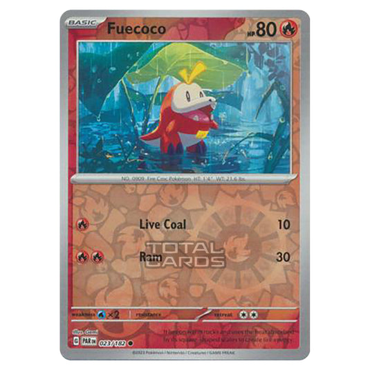 Pokemon - Scarlet & Violet - Paradox Rift - Fuecoco - 023/182 - (Reverse Holo)