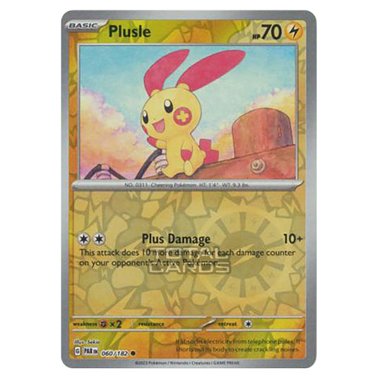 Pokemon - Scarlet & Violet - Paradox Rift - Plusle - 060/182 - (Reverse Holo)