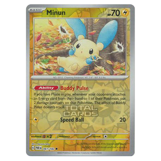 Pokemon - Scarlet & Violet - Paradox Rift - Minun - 061/182 - (Reverse Holo)