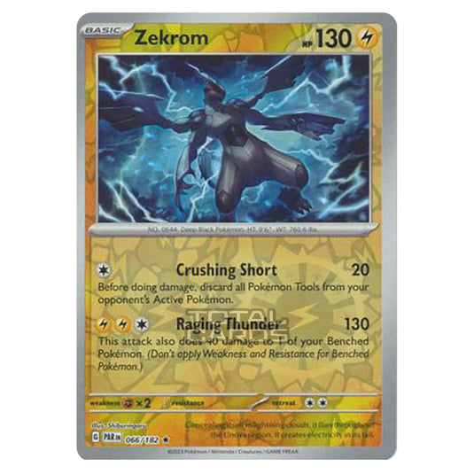 Pokemon - Scarlet & Violet - Paradox Rift - Zekrom - 066/182 - (Reverse Holo)