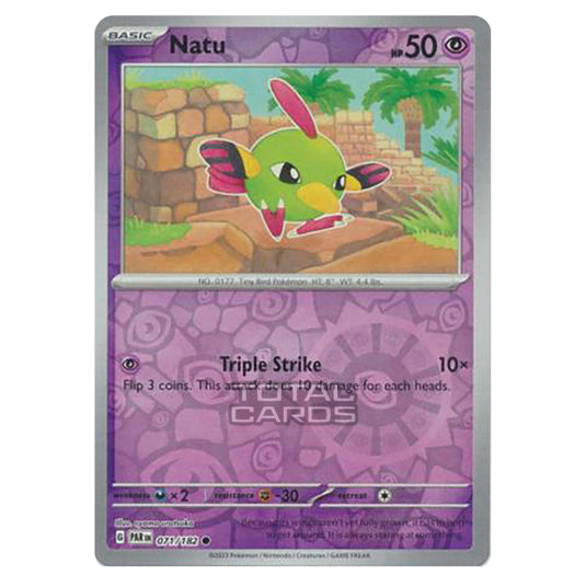 Pokemon - Scarlet & Violet - Paradox Rift - Natu - 071/182 - (Reverse Holo)