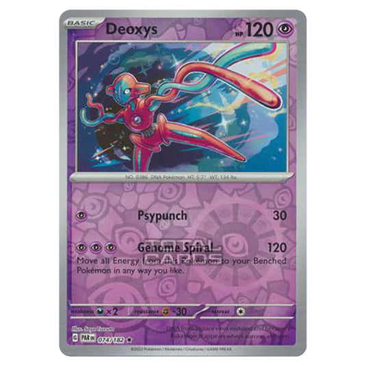 Pokemon - Scarlet & Violet - Paradox Rift - Deoxys - 074/182 - (Reverse Holo)