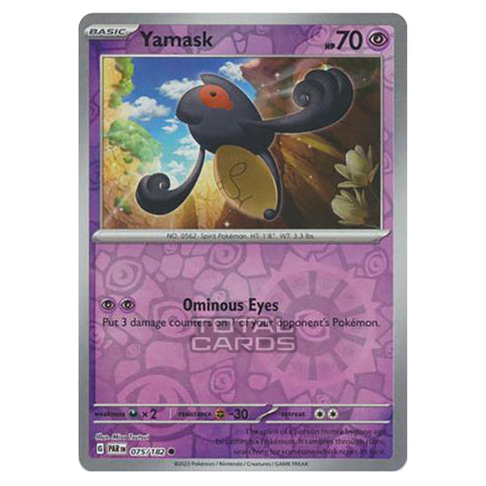 Pokemon - Scarlet & Violet - Paradox Rift - Yamask - 075/182 - (Reverse Holo)