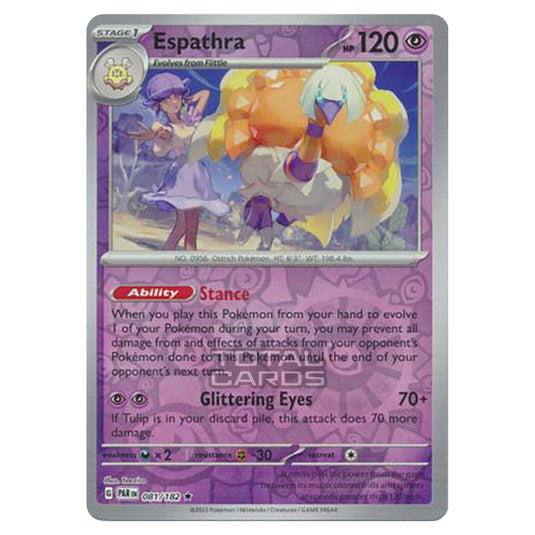 Pokemon - Scarlet & Violet - Paradox Rift - Espathra - 081/182 - (Reverse Holo)