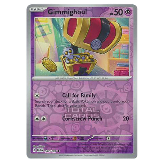 Pokemon - Scarlet & Violet - Paradox Rift - Gimmighoul - 087/182 - (Reverse Holo)