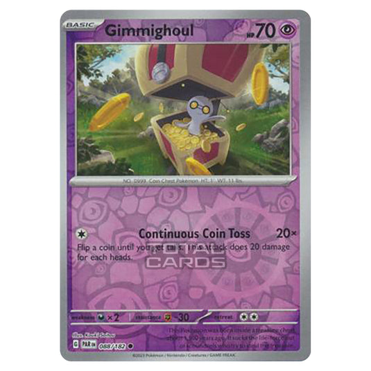 Pokemon - Scarlet & Violet - Paradox Rift - Gimmighoul - 088/182 - (Reverse Holo)