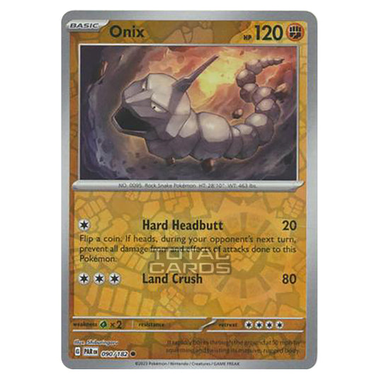 Pokemon - Scarlet & Violet - Paradox Rift - Onix - 090/182 - (Reverse Holo)