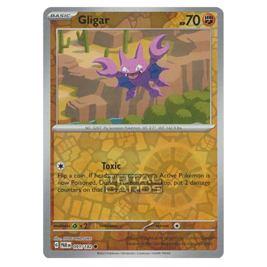 Pokemon - Scarlet & Violet - Paradox Rift - Gligar - 091/182 - (Reverse Holo)