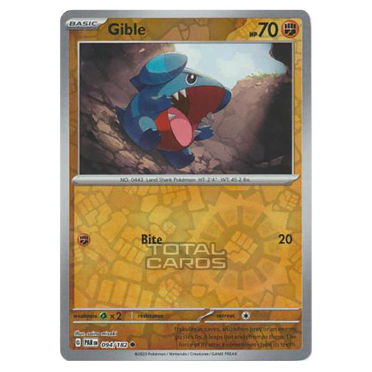 pokemon gible card Pokemon - Scarlet & Violet - Paradox Rift - Gible - 094/182
