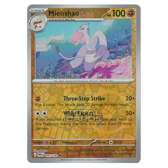 Pokemon - Scarlet & Violet - Paradox Rift - Mienshao - 097/182 - (Reverse Holo)