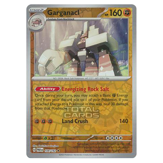 Pokemon - Scarlet & Violet - Paradox Rift - Garganacl - 104/182 - (Reverse Holo)