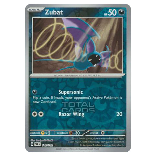 Pokemon - Scarlet & Violet - Paradox Rift - Zubat - 110/182 - (Reverse Holo)