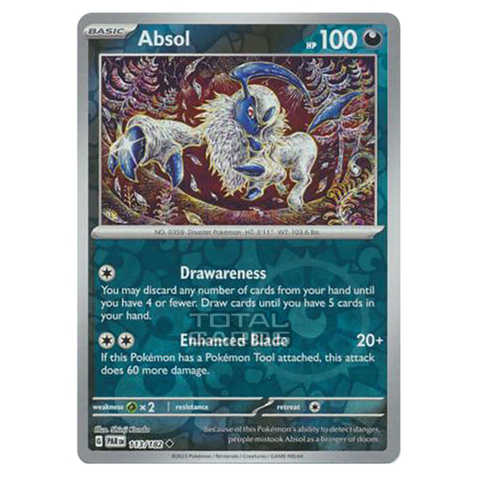 Pokemon - Scarlet & Violet - Paradox Rift - Absol - 113/182 - (Reverse Holo)