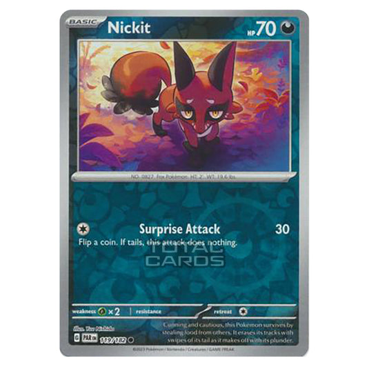 Pokemon - Scarlet & Violet - Paradox Rift - Nickit - 119/182 - (Reverse Holo)