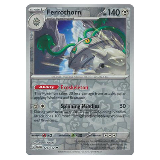 Pokemon - Scarlet & Violet - Paradox Rift - Ferrothorn - 128/182 - (Reverse Holo)