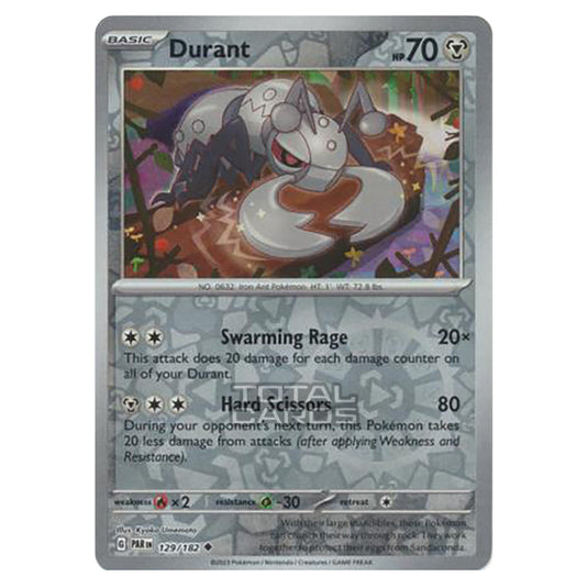 Pokemon - Scarlet & Violet - Paradox Rift - Durant - 129/182 - (Reverse Holo)