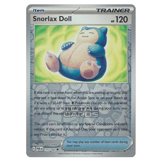 Pokemon - Scarlet & Violet - Paradox Rift - Snorlax Doll - 175/182 - (Reverse Holo)