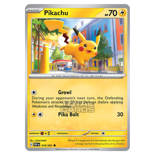 Pokemon - Scarlet & Violet - SV4.5 - Paldean Fates - Pikachu - 018/91