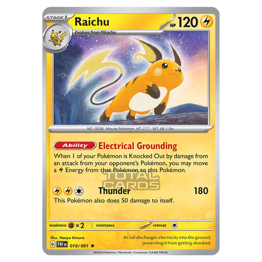 Pokemon - Scarlet & Violet - SV4.5 - Paldean Fates - Raichu - 019/91