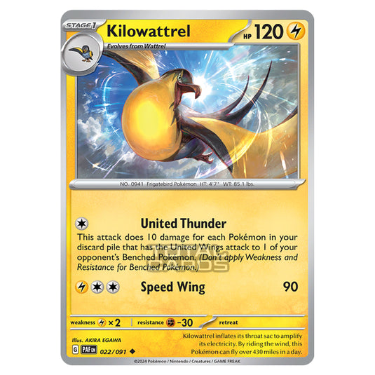 Pokemon - Scarlet & Violet - SV4.5 - Paldean Fates - Kilowattrel - 022 Pokemon - Scarlet & Violet - SV4.5 - Paldean Fates - Kilowattrel - 022