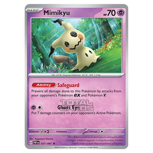 Pokemon - Scarlet & Violet - SV4.5 - Paldean Fates - Mimikyu - 037/91