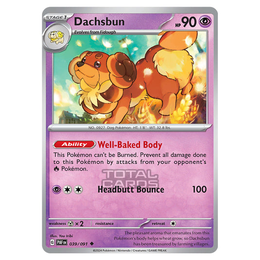 Pokemon - Scarlet & Violet - SV4.5 - Paldean Fates - Dachsbun - 039/91