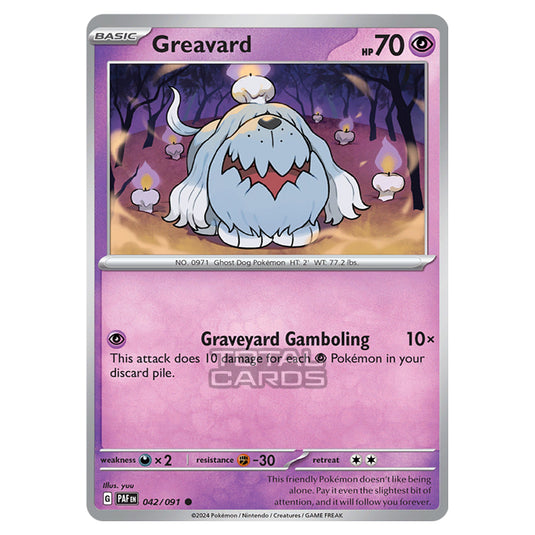 Pokemon - Scarlet & Violet - SV4.5 - Paldean Fates - Greavard - 042/91