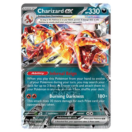 Pokemon - Scarlet & Violet - SV4.5 - Paldean Fates - Charizard ex - 054/91