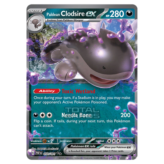 Pokemon - Scarlet & Violet - SV4.5 - Paldean Fates - Paldean Clodsire ex - 059/91