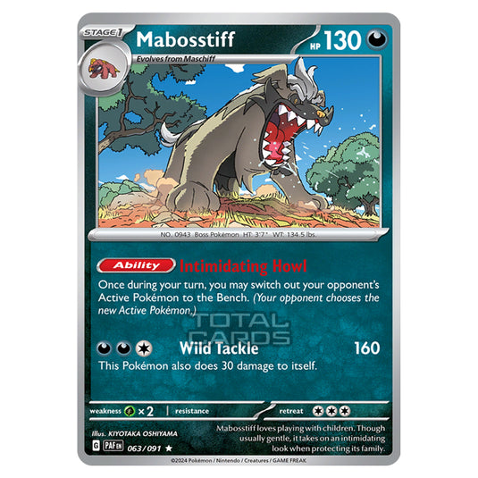 Pokemon - Scarlet & Violet - SV4.5 - Paldean Fates - Mabosstiff - 063/91