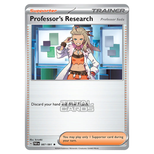 Pokemon - Scarlet & Violet - SV4.5 - Paldean Fates - Professor's Research (Professor Sada) - 087/91