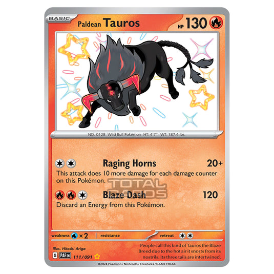 Pokemon - Scarlet & Violet - SV4.5 - Paldean Fates - Paldean Tauros - 111/91