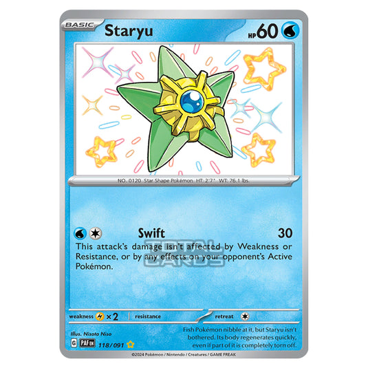 Pokemon - Scarlet & Violet - SV4.5 - Paldean Fates - Staryu - 118/91