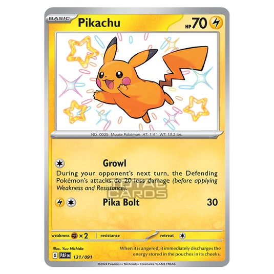 Pokemon - Scarlet & Violet - SV4.5 - Paldean Fates - Pikachu - 131/91 Pokemon - Scarlet & Violet - SV4.5 - Paldean Fates - Pikachu - 131/91