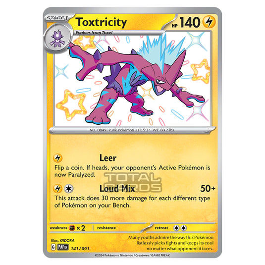 Pokemon - Scarlet & Violet - SV4.5 - Paldean Fates - Toxtricity - 141/91