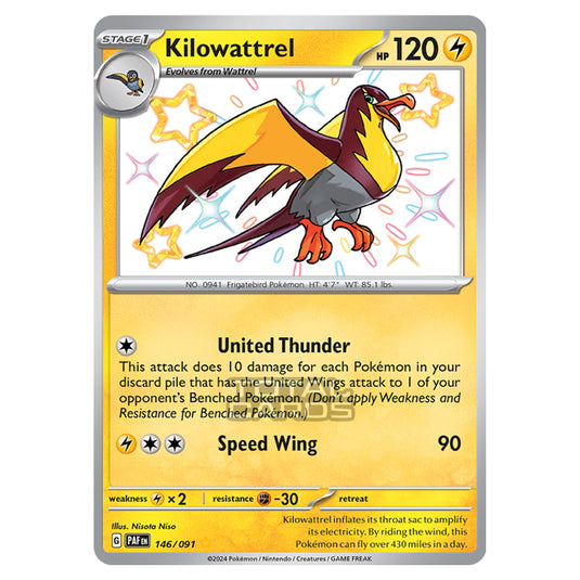 Pokemon - Scarlet & Violet - SV4.5 - Paldean Fates - Kilowattrel - 146/91