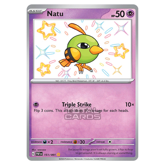 Pokemon - Scarlet & Violet - SV4.5 - Paldean Fates - Natu - 151/91