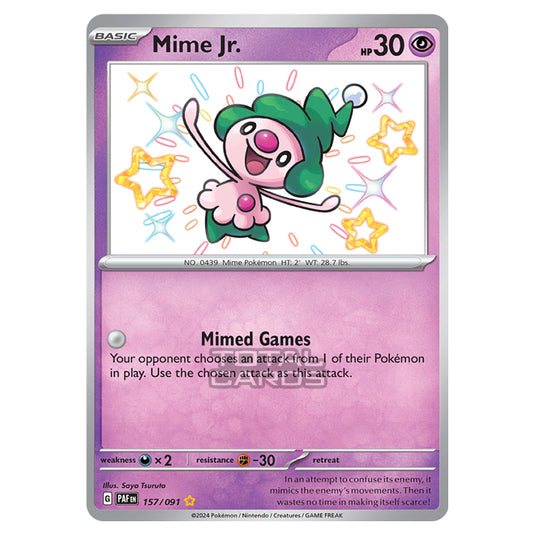 Pokemon - Scarlet & Violet - SV4.5 - Paldean Fates - Mime Jr. - 157/91