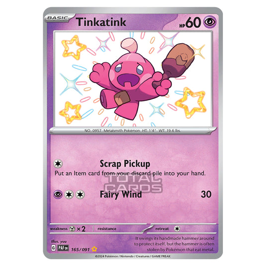 Pokemon - Scarlet & Violet - SV4.5 - Paldean Fates - Tinkatink - 165/91