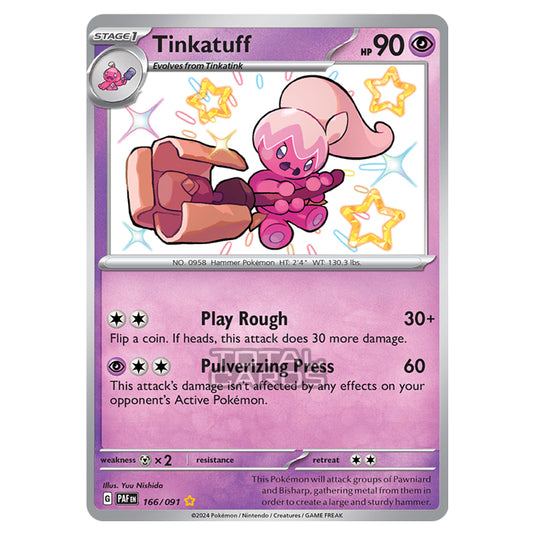 Pokemon - Scarlet & Violet - SV4.5 - Paldean Fates - Tinkatuff - 166/91 Pokemon - Scarlet & Violet - SV4.5 - Paldean Fates - Tinkatuff - 166/91